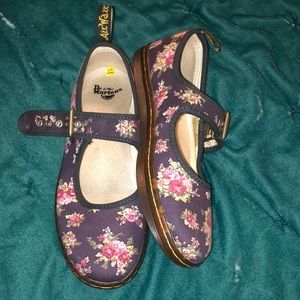 Purple flower Mary Jane Dr. Martens.